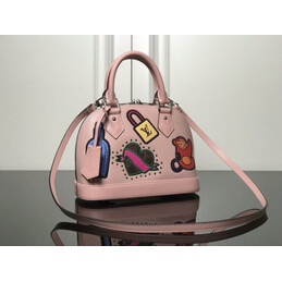 Replica Louis Vuitton Pale Pink Multicolor Patch Alma BB