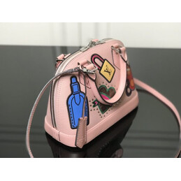 Replica Louis Vuitton Pale Pink Multicolor Patch Alma BB