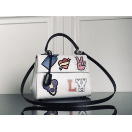 Replica Louis Vuitton White Multicolor Patch Cluny BB