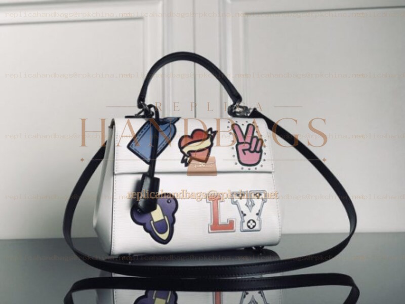 Replica Louis Vuitton White Multicolor Patch Cluny BB