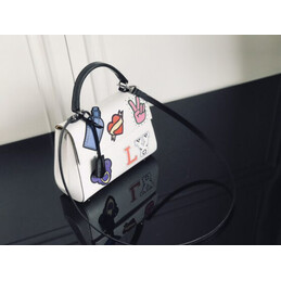 Replica Louis Vuitton White Multicolor Patch Cluny BB