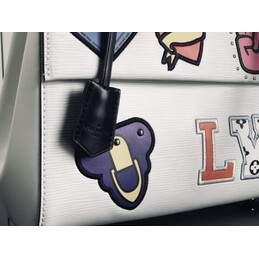 Replica Louis Vuitton White Multicolor Patch Cluny BB