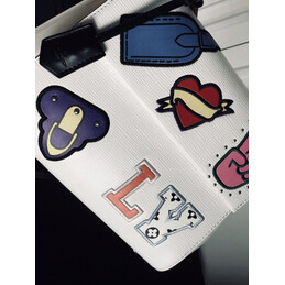 Replica Louis Vuitton White Multicolor Patch Cluny BB
