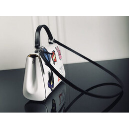 Replica Louis Vuitton White Multicolor Patch Cluny BB