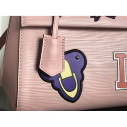 Replica Louis Vuitton Pale Pink Multicolor Patch Cluny BB