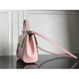 Replica Louis Vuitton Pale Pink Multicolor Patch Cluny BB