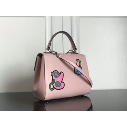 Replica Louis Vuitton Pale Pink Multicolor Patch Cluny BB