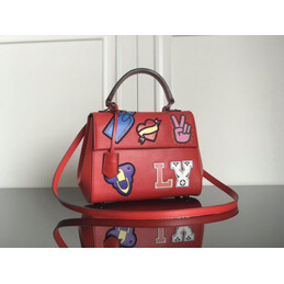 Replica Louis Vuitton Red Multicolor Patch Cluny BB