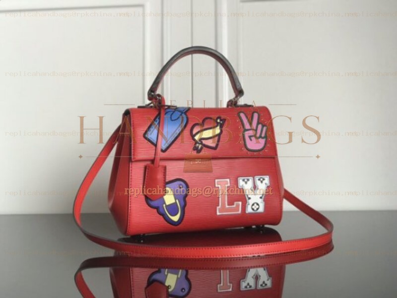 Replica Louis Vuitton Red Multicolor Patch Cluny BB