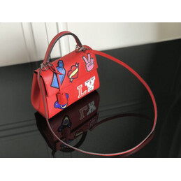 Replica Louis Vuitton Red Multicolor Patch Cluny BB