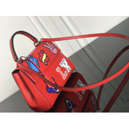 Replica Louis Vuitton Red Multicolor Patch Cluny BB