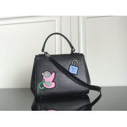 Replica Louis Vuitton Black Multicolor Patch Cluny BB