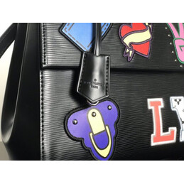 Replica Louis Vuitton Black Multicolor Patch Cluny BB