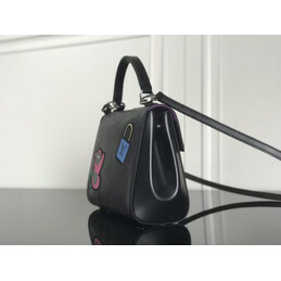 Replica Louis Vuitton Black Multicolor Patch Cluny BB