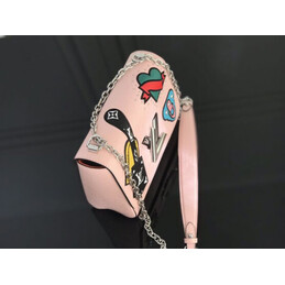 Replica Louis Vuitton Pale Pink Multicolor Patch Twist MM