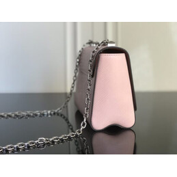 Replica Louis Vuitton Pale Pink Multicolor Patch Twist MM
