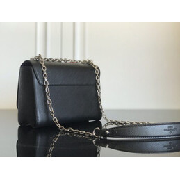 Replica Louis Vuitton Black Multicolor Patch Twist MM