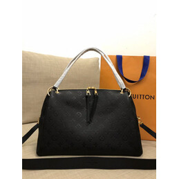 Replica Louis Vuitton Black Embossed Monogram Ponthieu PM