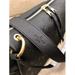 Replica Louis Vuitton Black Embossed Monogram Ponthieu PM