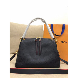 Replica Louis Vuitton Navy Blue Embossed Monogram Ponthieu PM