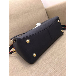 Replica Louis Vuitton Navy Blue Embossed Monogram Ponthieu PM