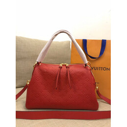 Replica Louis Vuitton Red Embossed Monogram Ponthieu PM