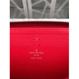 Replica Louis Vuitton Red Textured Clemence Wallet