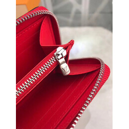 Replica Louis Vuitton Red Textured Clemence Wallet