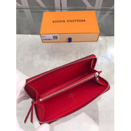 Replica Louis Vuitton Red Textured Clemence Wallet