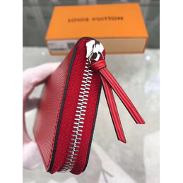 Replica Louis Vuitton Red Textured Clemence Wallet