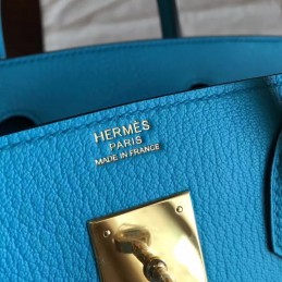 Replica Hermes Turquoise Birkin 30 Gold Hardware Bag