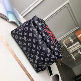 Replica Louis Vuitton Black Monogram Red Graphic Apollo Backpack