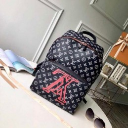 Replica Louis Vuitton Black Monogram Red Graphic Apollo Backpack