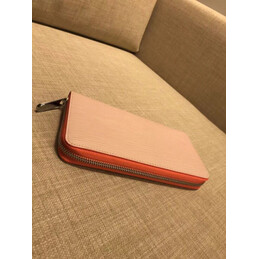 Replica Louis Vuitton Pale Pink Textured Zippy Wallet