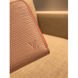 Replica Louis Vuitton Pale Pink Textured Zippy Wallet