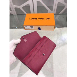 Replica Louis Vuitton Fuchsia Textured Sarah Wallet