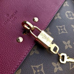 Replica Louis Vuitton Brown Monogram Burgundy Flap Venus