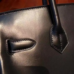 Replica Hermes Black Birkin 30 Bag Dark Hardware