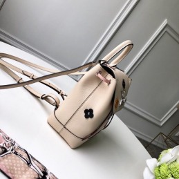 Replica Louis Vuitton Pale Pink Patch Lockme Backpack Mini