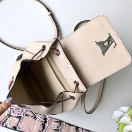 Replica Louis Vuitton Pale Pink Patch Lockme Backpack Mini