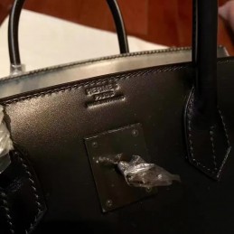 Replica Hermes Black Birkin 30 Bag Dark Hardware