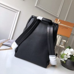 Replica Louis Vuitton Black Leather Logo Apollo Backpack