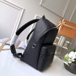 Replica Louis Vuitton Black Leather Logo Apollo Backpack