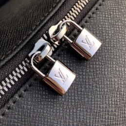 Replica Louis Vuitton Black Leather Logo Apollo Backpack