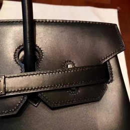 Replica Hermes Black Birkin 30 Bag Dark Hardware