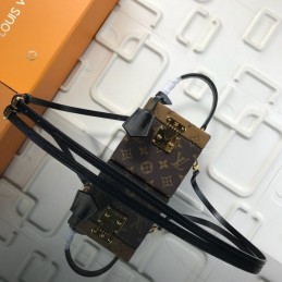 Replica Louis Vuitton Brown Monogram Black Bleecker Box