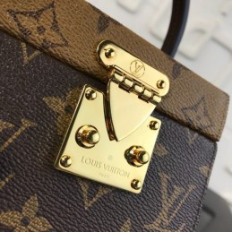 Replica Louis Vuitton Brown Monogram Black Bleecker Box