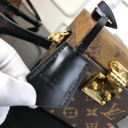 Replica Louis Vuitton Brown Monogram Black Bleecker Box