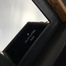 Replica Louis Vuitton Brown Monogram Black Bleecker Box