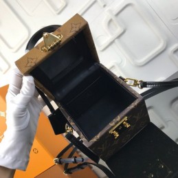 Replica Louis Vuitton Brown Monogram Black Bleecker Box